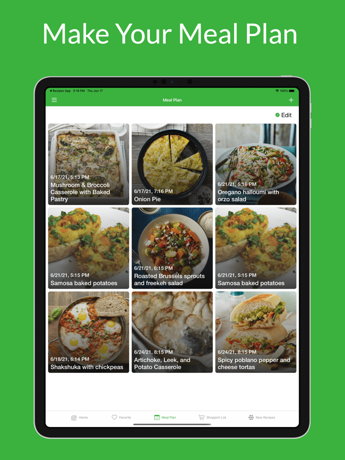Vegetarian Recipes  Meal Plan