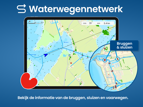 Vaarkaart Friese Meren iPad app afbeelding 6