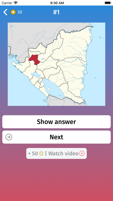 Nicaragua: Departments Quiz Screenshot