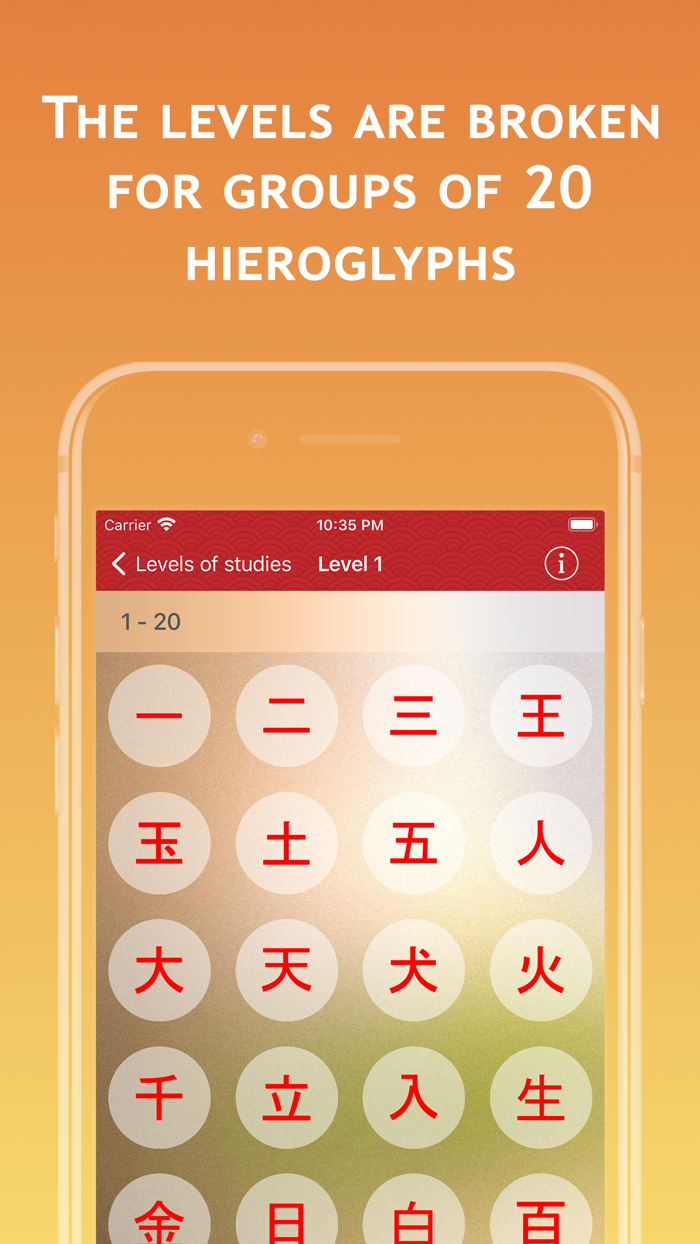 Kanji Japanese hieroglyphs