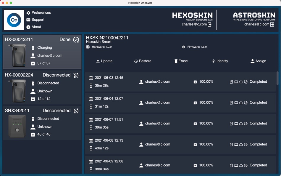 Hexoskin OneSync - 5.0.21 - (macOS)