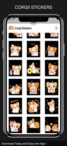 Corgi Cute Stickers screenshot #1 for iPhone