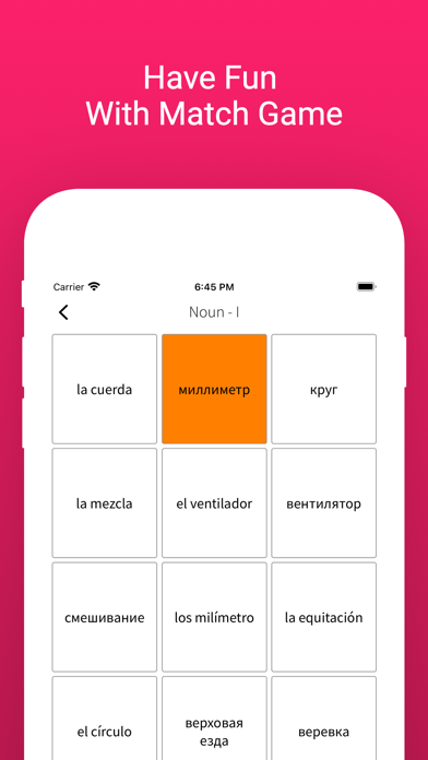 Practice Russian Spanish Words Screenshot