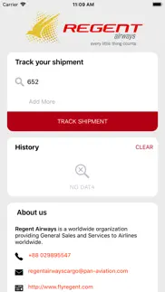 regent cargo tracking iphone screenshot 1