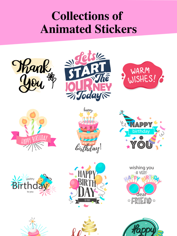 Screenshot #5 pour Animated Wishes Stickers Pack