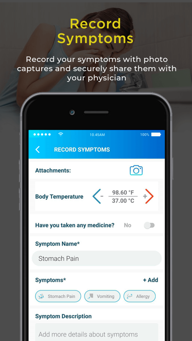 Symptom Recorder Screenshot
