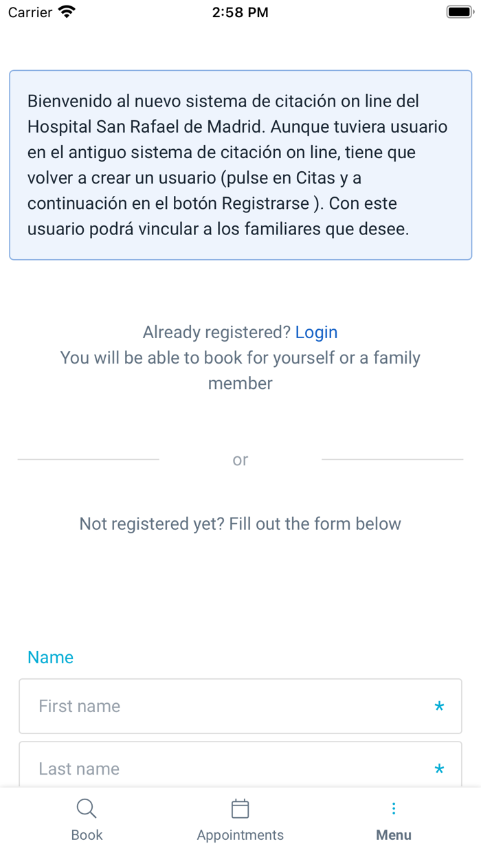 Hospital San Rafael -Madrid-