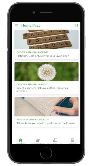 Sendoff Funeral App Screenshot