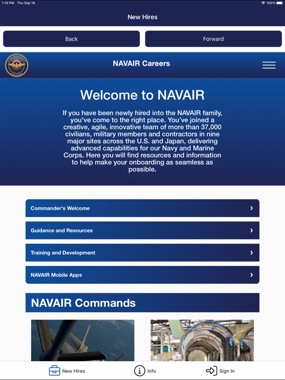 NAVAIR Onboarding App