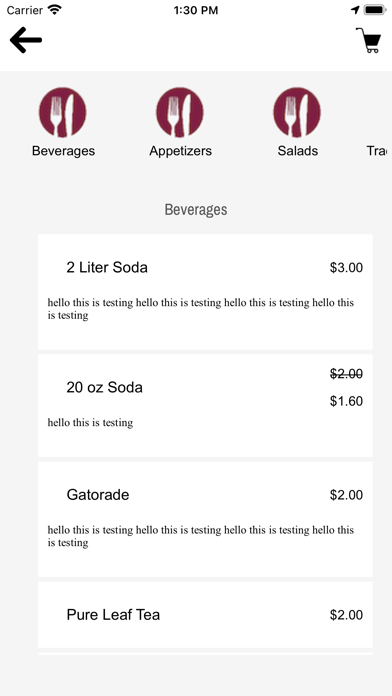 Ziggys Family Restaurant Screenshot