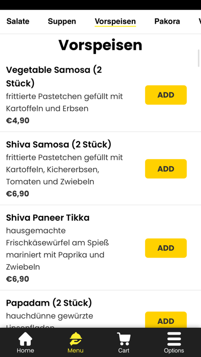 Restaurant Shiva Screenshot