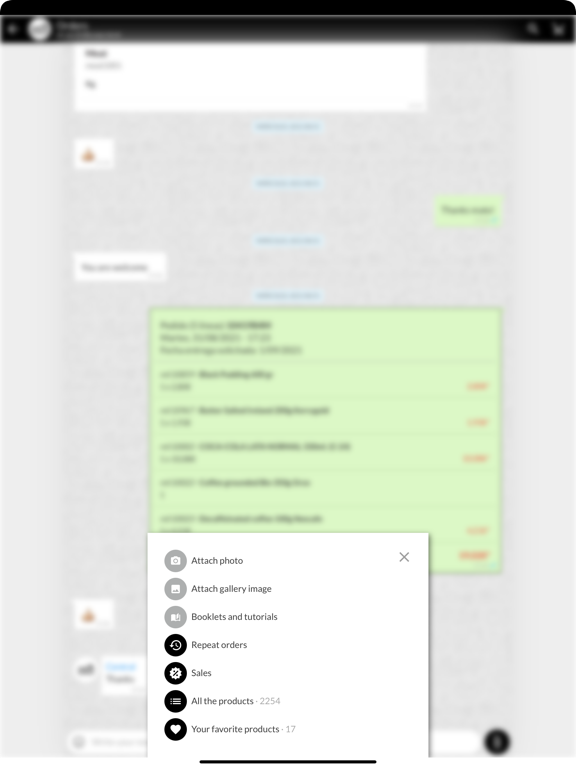 Sabor Provisions Messenger screenshot 2