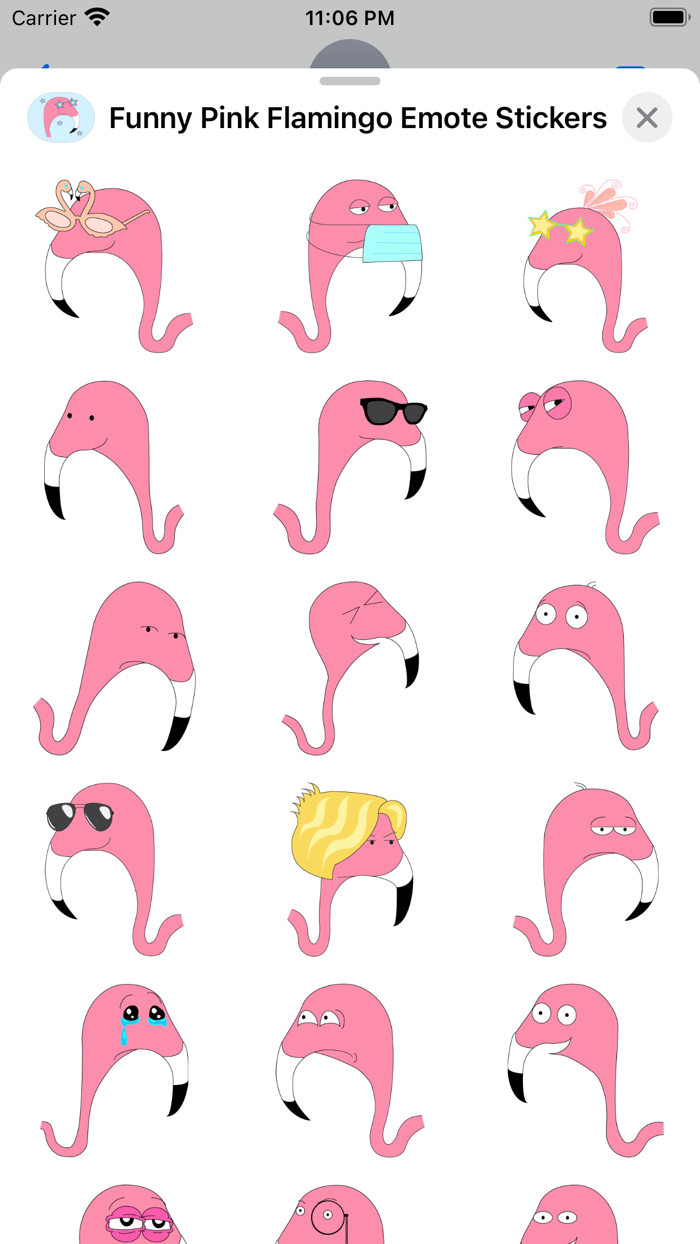 Funny Pink Flamingo Stickers