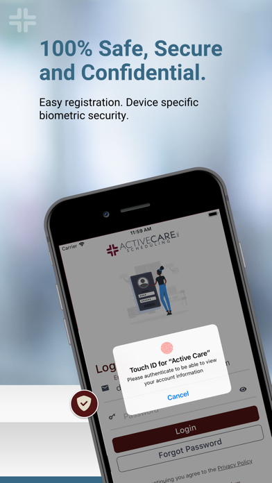 Active Care Scheduling Screenshot