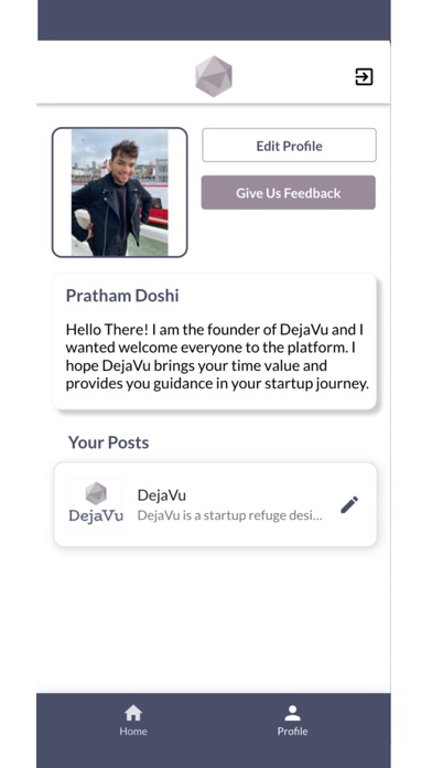 DejaVu: A Startup Refuge Screenshot