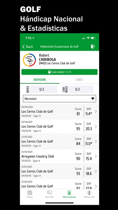 Federacion Ecuatoriana de Golf Screenshot