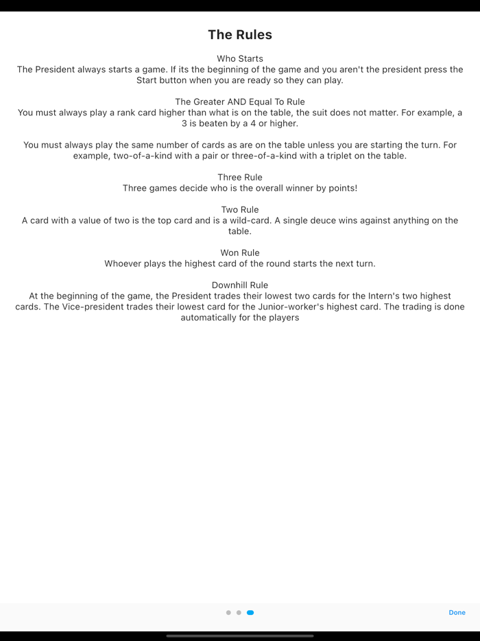 Parliament Card Game