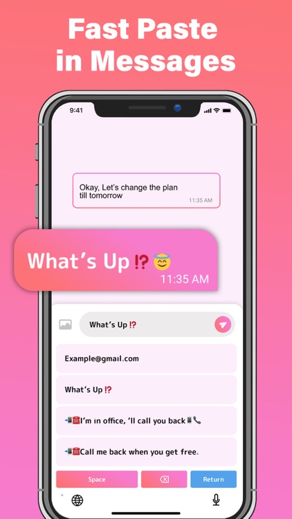 Auto Text Paste • Keyboard