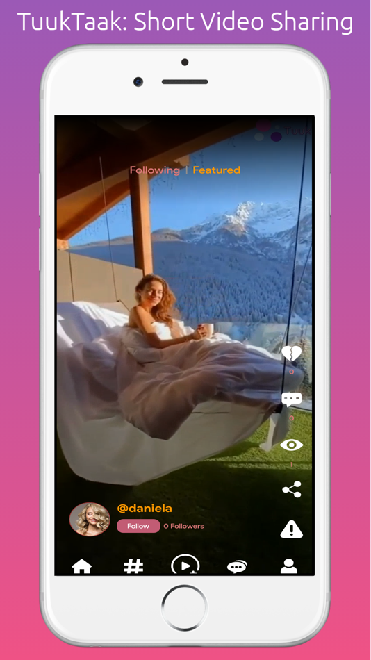 #7. Short Video Sharing: TuukTaak (iOS) بواسطة: Md Mahmudul Hasan