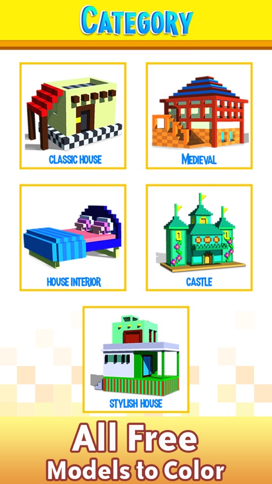 #1. House 3D Voxel Color By Number (iOS) 由: Aysha Sehar