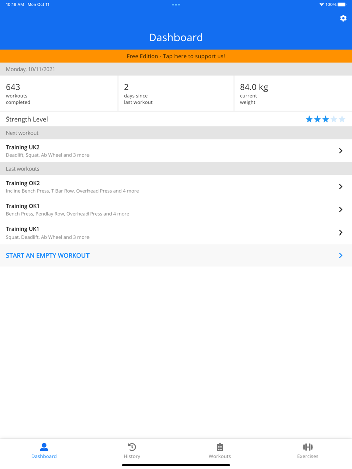 GymTime Workout Tracker