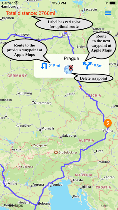 Screenshot #3 pour OptimalRouteMaps