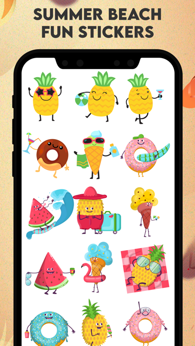 Summer Beach Fun Stickers Screenshot