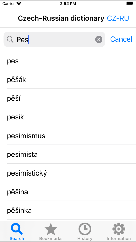 Czech-Russian dictionary - 2.9 - (iOS)