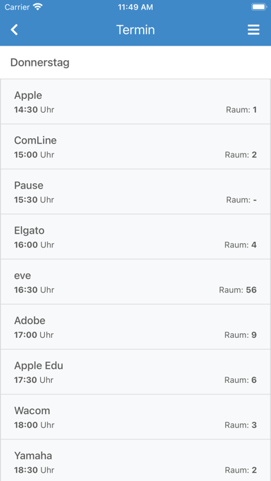 ComLine GmbH Events Screenshot