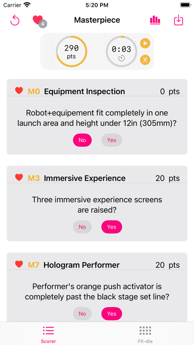 FLL Masterpiece Scorer 2023 Screenshot