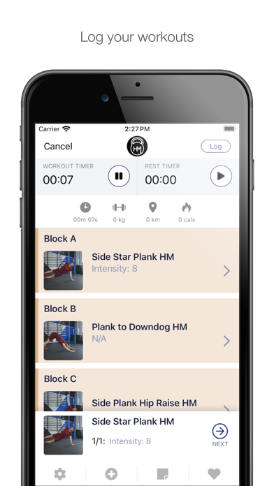 HM Fitness App Screenshot
