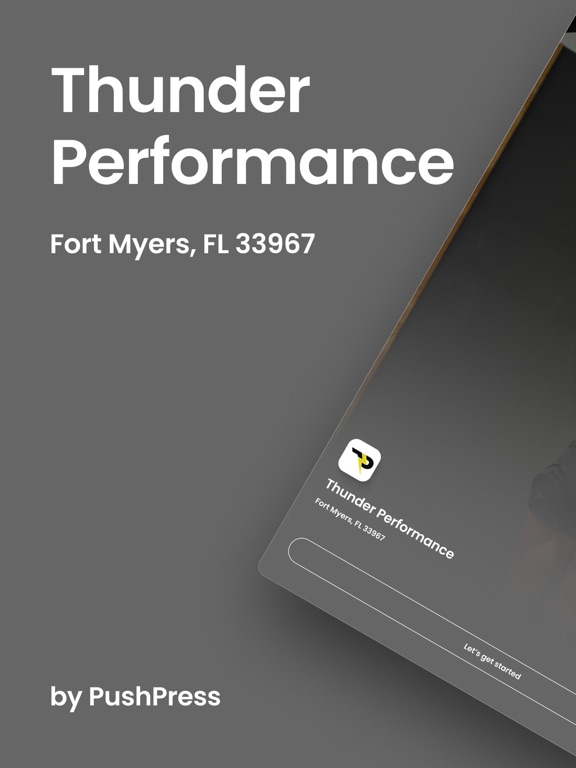 Thunder Performance iPad screenshot 1 - Health & Fitness app