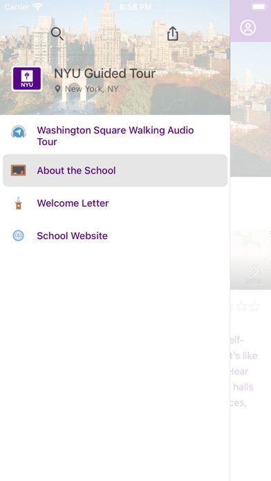 NYU Guided Tour Screenshot