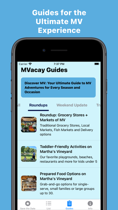 MVacay Events Screenshot