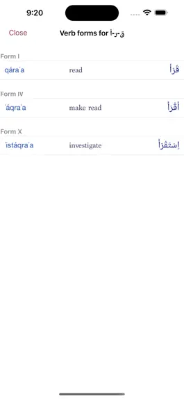 Game screenshot CAVE Arabic Verb Conjugator apk