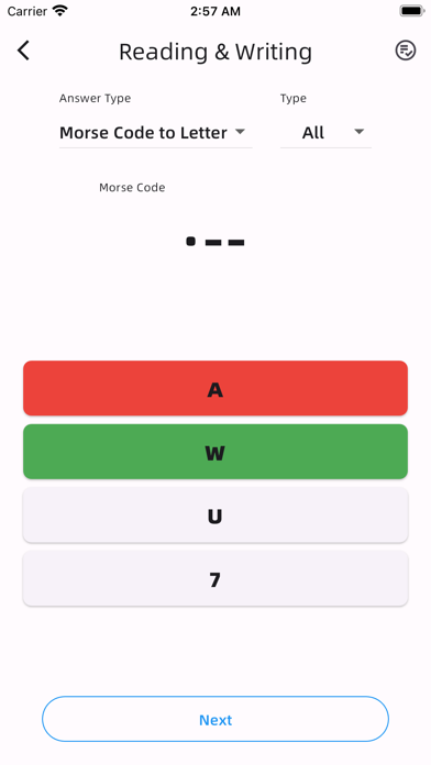 Morse Code - Practice Screenshot