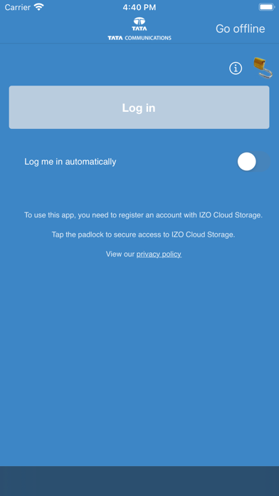 IZO Cloud Storage Screenshot