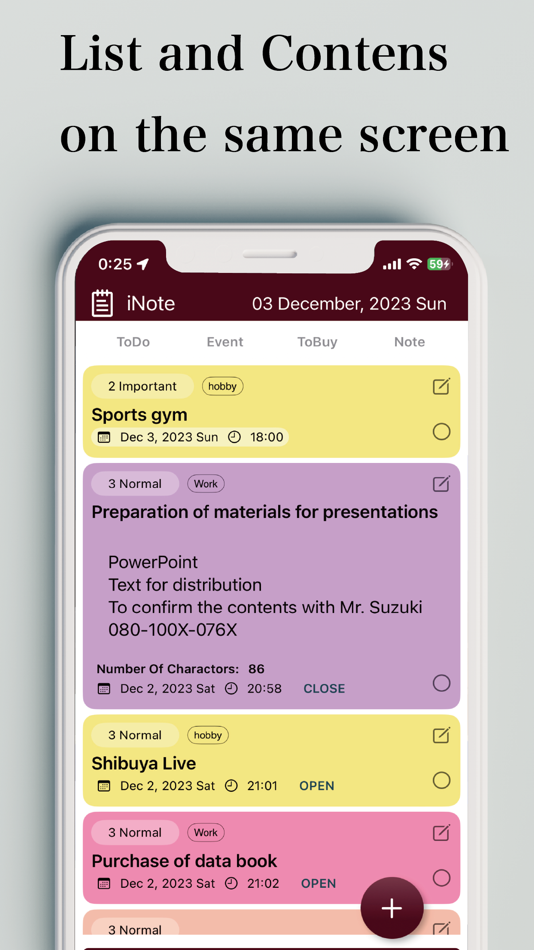 #5. iNote:Color sticky note memo (iOS) 由: Hajime Suzuki