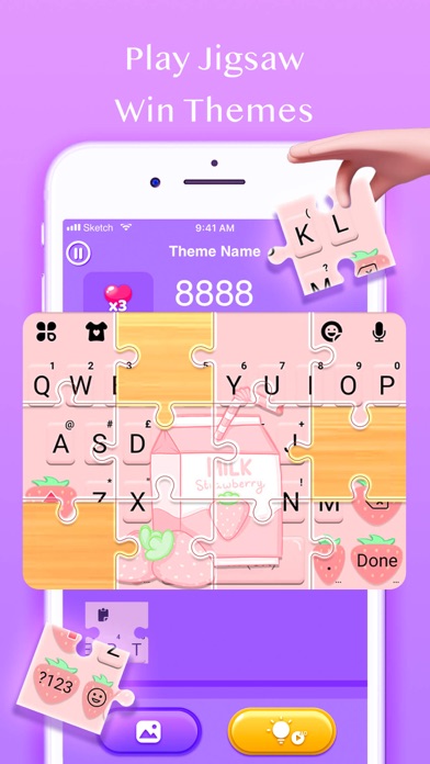 Screenshot #1 pour Jigsaw Keyboard-win Kika Theme