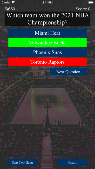 Basketball Trivia Pro 50fifty Screenshot