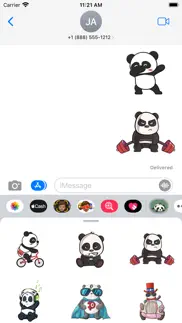 gangster panda stickers iphone screenshot 1