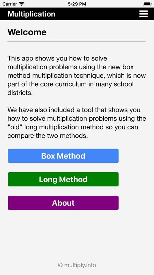 #1. Box Method Multiplication (iOS) By: H Valeur