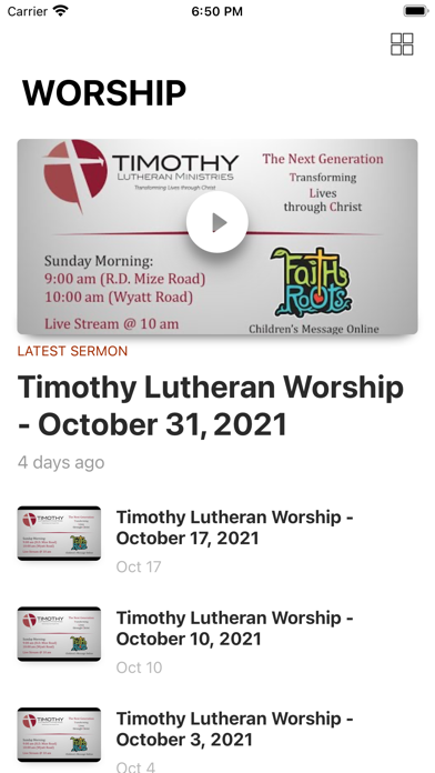 Timothy Lutheran Ministries Screenshot