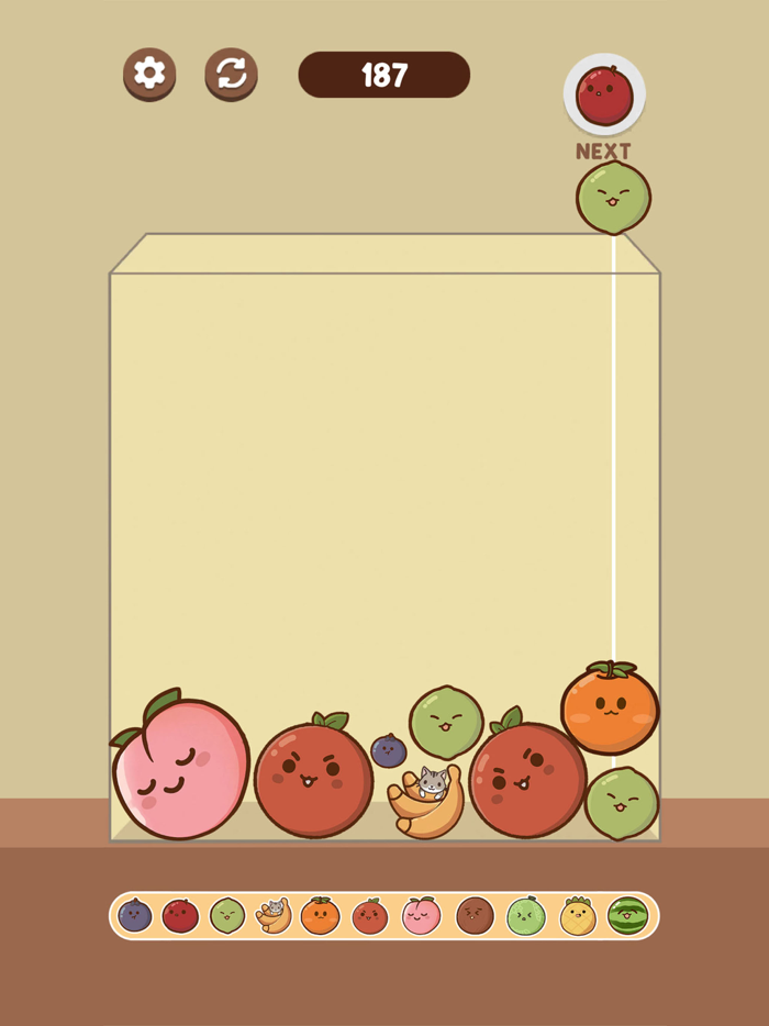 Watermelon Game Kawaii Fruit