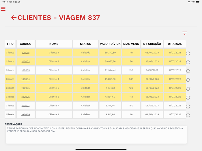 Aplicativo da Cobrança