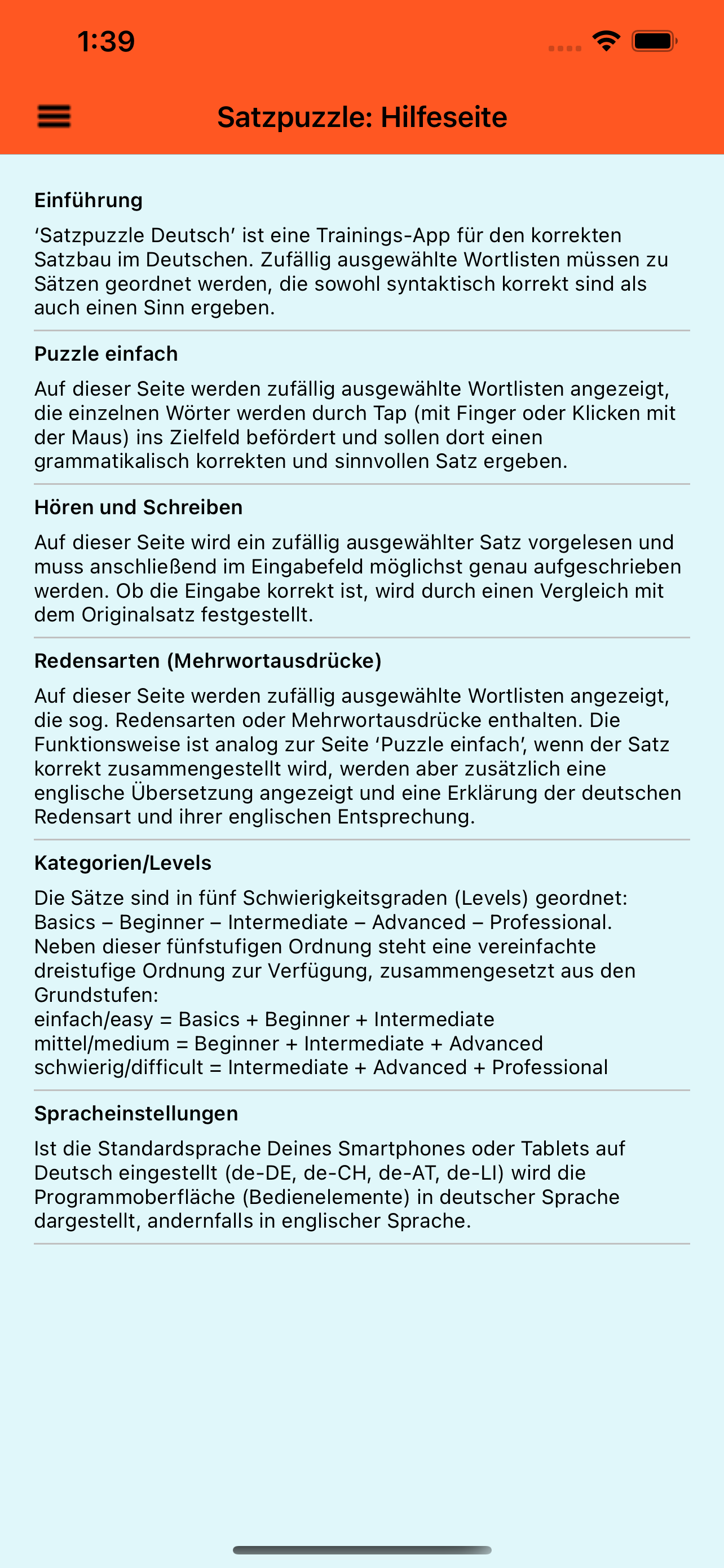 Satzpuzzle Deutsch