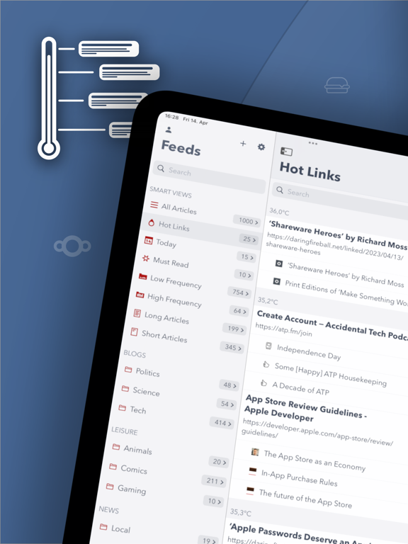 Screenshot #4 pour Fiery Feeds: RSS Reader