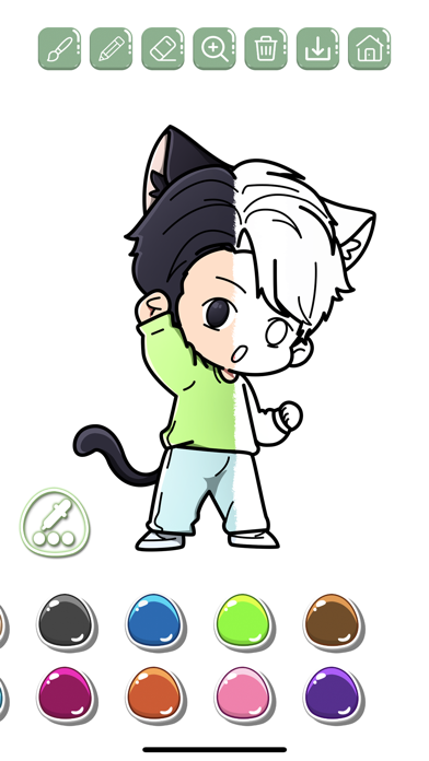 Manga & Anime coloring book Screenshot