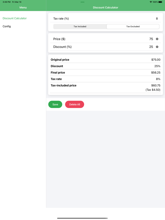 Simple Discount Calculator