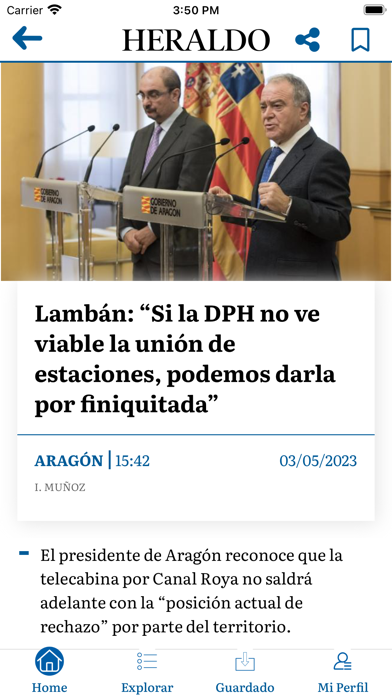 Heraldo de Aragón Screenshot